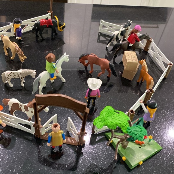 Playmobil Other - Playmobil Equestrian Horse Farm Paddock set with Lots of Extra Additional Pieces